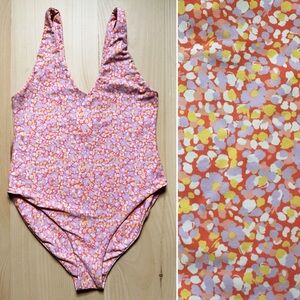 NWOT Skatie Swim Amanda cut one piece swimsuit bathing suit floral size medium